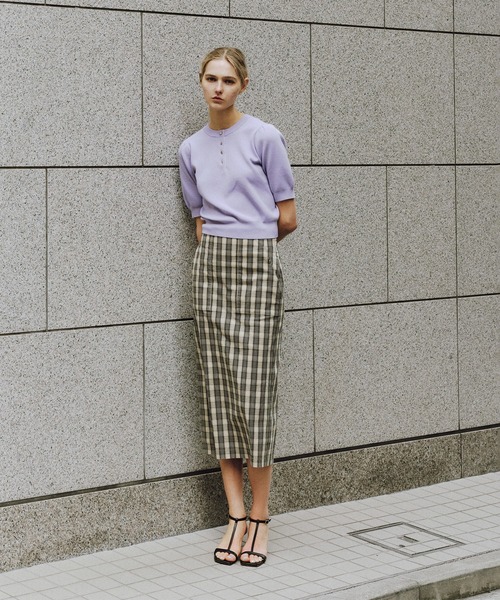 ROPE'（ロペ）の「[美人スカート]【DEVEAUX(デヴォー)】別注ハイストレッチチェックポケット付きタイトスカート/イージーケア/26SS（スカート・レディース・ベージュ・36/38）」の18枚目の写真