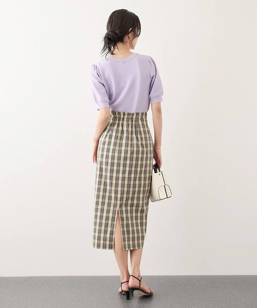 ROPE'（ロペ）の「[美人スカート]【DEVEAUX(デヴォー)】別注ハイストレッチチェックポケット付きタイトスカート/26SS・イージーケア（スカート・レディース・ベージュ・36/38）」の20枚目の写真