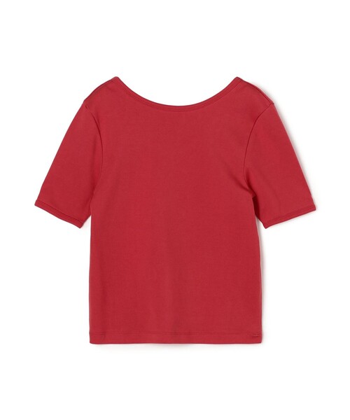 MACPHEE(マカフィー)の「シルキーリブ ボートネックプルオーバー(Tシャツ/カットソー・レディース・ブラック/ホワイト/レッド・S)」の1枚目の写真