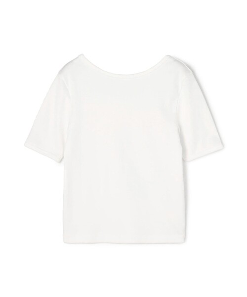 MACPHEE(マカフィー)の「シルキーリブ ボートネックプルオーバー(Tシャツ/カットソー・レディース・ブラック/ホワイト/レッド・S)」の2枚目の写真