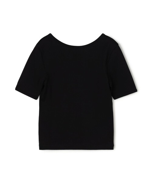 MACPHEE(マカフィー)の「シルキーリブ ボートネックプルオーバー(Tシャツ/カットソー・レディース・ブラック/ホワイト/レッド・S)」の3枚目の写真