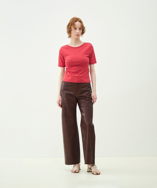 MACPHEE(マカフィー)の「シルキーリブ ボートネックプルオーバー(Tシャツ/カットソー・レディース・ブラック/ホワイト/レッド・S)」の12枚目の写真