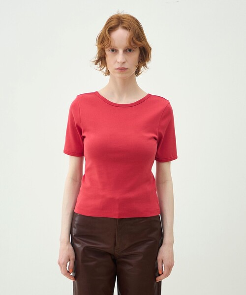MACPHEE(マカフィー)の「シルキーリブ ボートネックプルオーバー(Tシャツ/カットソー・レディース・ブラック/ホワイト/レッド・S)」の13枚目の写真
