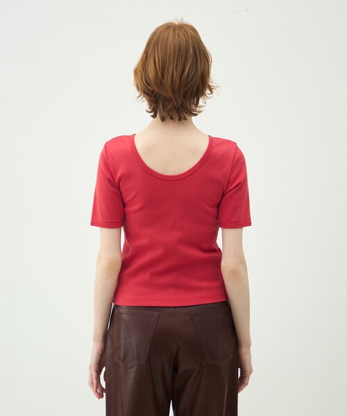 MACPHEE(マカフィー)の「シルキーリブ ボートネックプルオーバー(Tシャツ/カットソー・レディース・ブラック/ホワイト/レッド・S)」の15枚目の写真