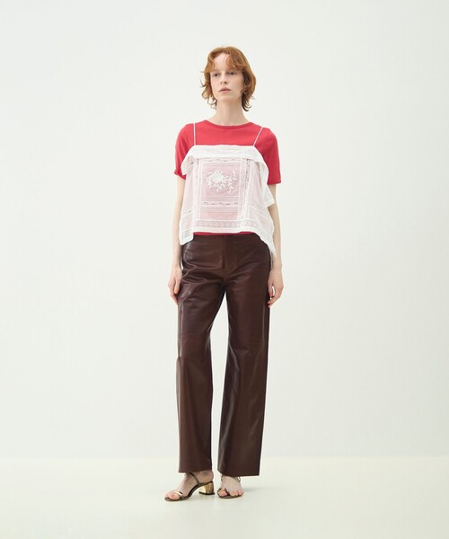 MACPHEE(マカフィー)の「シルキーリブ ボートネックプルオーバー(Tシャツ/カットソー・レディース・ブラック/ホワイト/レッド・S)」の8枚目の写真