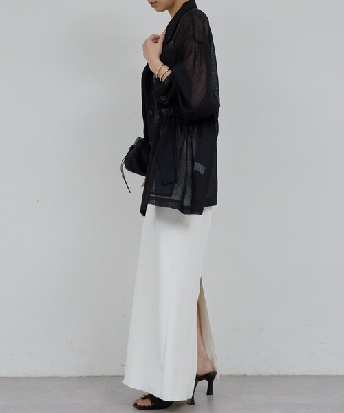 GALLARDAGALANTE(ガリャルダガランテ)の「【SACHIKOコラボ】シアーメッシュミリタリージャケット(ベスト・レディース・ブラック/モスグリーン・FREE)」の8枚目の写真