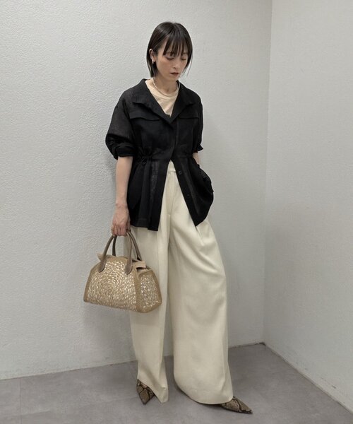 GALLARDAGALANTE(ガリャルダガランテ)の「【SACHIKOコラボ】シアーメッシュミリタリージャケット(ベスト・レディース・ブラック/モスグリーン・FREE)」の11枚目の写真