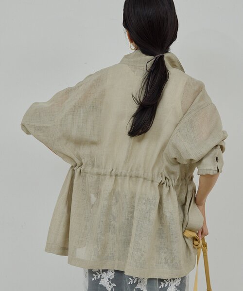 GALLARDAGALANTE(ガリャルダガランテ)の「【SACHIKOコラボ】シアーメッシュミリタリージャケット(ベスト・レディース・ブラック/モスグリーン・FREE)」の16枚目の写真