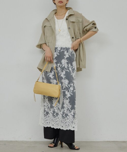 GALLARDAGALANTE(ガリャルダガランテ)の「【SACHIKOコラボ】シアーメッシュミリタリージャケット(ベスト・レディース・ブラック/モスグリーン・FREE)」の17枚目の写真