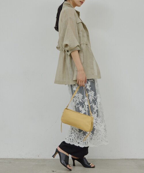 GALLARDAGALANTE(ガリャルダガランテ)の「【SACHIKOコラボ】シアーメッシュミリタリージャケット(ベスト・レディース・ブラック/モスグリーン・FREE)」の18枚目の写真