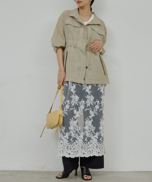 GALLARDAGALANTE(ガリャルダガランテ)の「【SACHIKOコラボ】シアーメッシュミリタリージャケット(ベスト・レディース・ブラック/モスグリーン・FREE)」の21枚目の写真