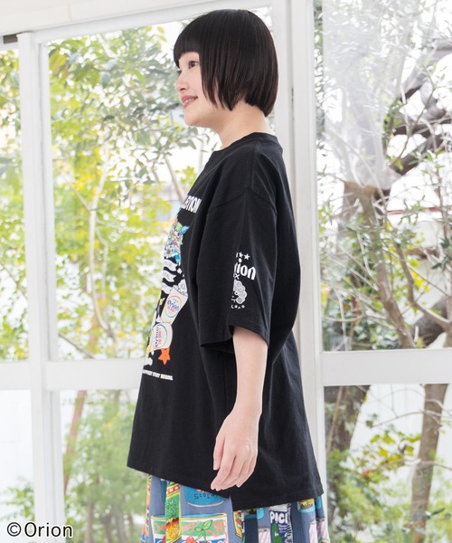 ScoLar(スカラー)の「161676:orion×ScoLar Happy Paradise Tシャツ(Tシャツ/カットソー・レディース・パープル/オフホワイト/ブラック・L/M)」の5枚目の写真