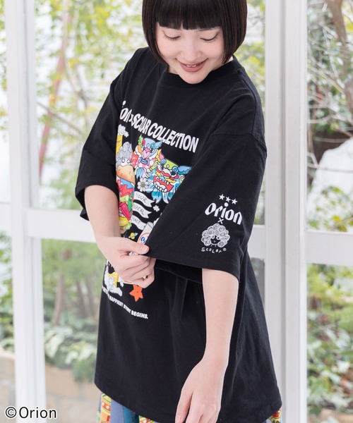 ScoLar(スカラー)の「161676:orion×ScoLar Happy Paradise Tシャツ(Tシャツ/カットソー・レディース・パープル/オフホワイト/ブラック・L/M)」の8枚目の写真