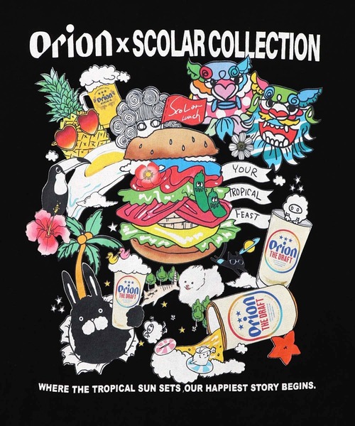 ScoLar(スカラー)の「161676:orion×ScoLar Happy Paradise Tシャツ(Tシャツ/カットソー・レディース・パープル/オフホワイト/ブラック・L/M)」の13枚目の写真