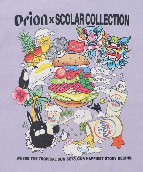 ScoLar(スカラー)の「161676:orion×ScoLar Happy Paradise Tシャツ(Tシャツ/カットソー・レディース・パープル/オフホワイト/ブラック・L/M)」の14枚目の写真