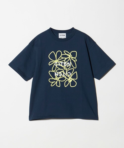 CITEN(シテン)の「<CITEN>ロゴフラワーT(Tシャツ/カットソー・レディース・ネイビー/ホワイト/ダークブラウン・FREE)」の13枚目の写真