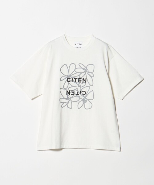 CITEN(シテン)の「<CITEN>ロゴフラワーT(Tシャツ/カットソー・レディース・ネイビー/ホワイト/ダークブラウン・FREE)」の19枚目の写真