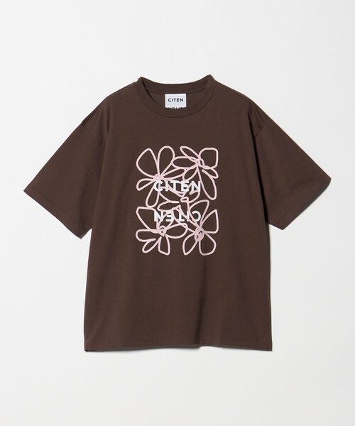 CITEN(シテン)の「<CITEN>ロゴフラワーT(Tシャツ/カットソー・レディース・ネイビー/ホワイト/ダークブラウン・FREE)」の22枚目の写真