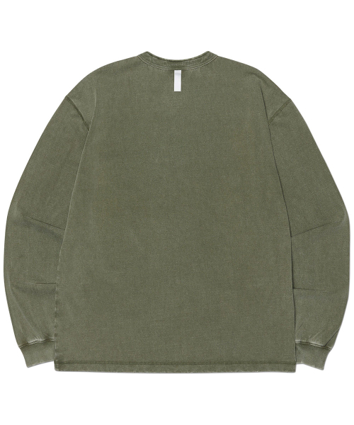 NOMANUAL(NOMANUAL)の「DAMAGED HENLEY NECK SHIRT - WASHED KHAKI(Tシャツ/カットソー・レディース・その他・MEDIUM/LARGE/X-LARGE/SMALL)」の4枚目の写真