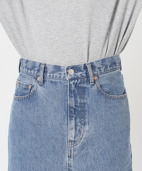 OUTDOOR PRODUCTS(アウトドアプロダクツ)の「追加5 ULTデニムスリットリーンスカート(デニムスカート・レディース・ブルー・36/38)」の7枚目の写真