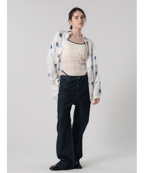 ELCHELE(エルチェレ)の「PAGE2026 #4 SHIRT(シャツ/ブラウス・レディース・ネイビー/ホワイト・FREE)」の9枚目の写真