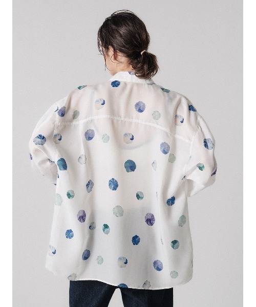 ELCHELE(エルチェレ)の「PAGE2026 #4 SHIRT(シャツ/ブラウス・レディース・ネイビー/ホワイト・FREE)」の5枚目の写真