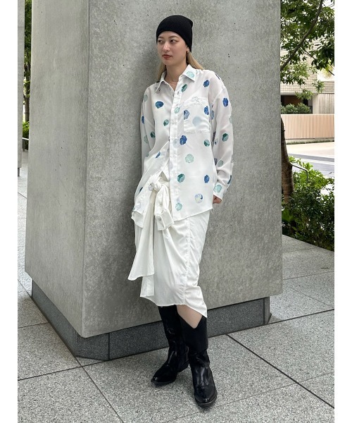 ELCHELE(エルチェレ)の「PAGE2026 #4 SHIRT(シャツ/ブラウス・レディース・ネイビー/ホワイト・FREE)」の15枚目の写真