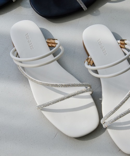 Juze（ジュゼ）の「ラインストーンサンダル/2WAY（サンダル・レディース・ブラック/キナリ・L/M）」の9枚目の写真