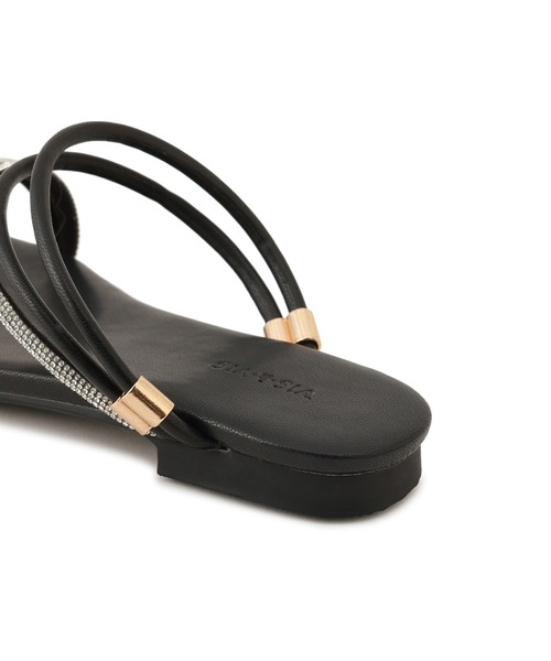 Juze（ジュゼ）の「ラインストーンサンダル/2WAY（サンダル・レディース・ブラック/キナリ・L/M）」の18枚目の写真