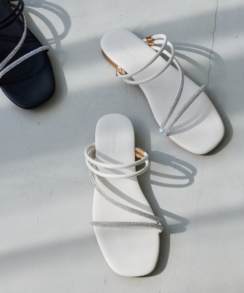 Juze（ジュゼ）の「ラインストーンサンダル/2WAY（サンダル・レディース・ブラック/キナリ・L/M）」の8枚目の写真