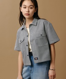 セットアップ対応【Dickies×AZUL】ワークシャツ 春服 秋服 初夏 ディッキーズ コラボ 半袖 2サイズ展開【身長/骨格別着用画像あり】