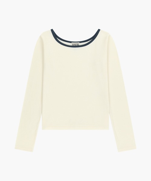 MARITHE + FRANCOIS GIRBAUD(マリテフランソワジルボー)の「W SLEEVELESS LAYERED LONG SLEEVE TEE(Tシャツ/カットソー・レディース・アイボリー/チャコール・MEDIUM/SMALL)」の11枚目の写真