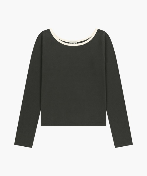 MARITHE + FRANCOIS GIRBAUD(マリテフランソワジルボー)の「W SLEEVELESS LAYERED LONG SLEEVE TEE(Tシャツ/カットソー・レディース・アイボリー/チャコール・MEDIUM/SMALL)」の22枚目の写真