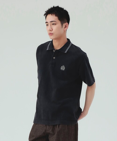 BEAMS HEART(ビームスハート)の「フェード エンブレム ポロシャツ(ポロシャツ・メンズ・ブラック/ブラウン・SMALL/MEDIUM/LARGE)」の7枚目の写真