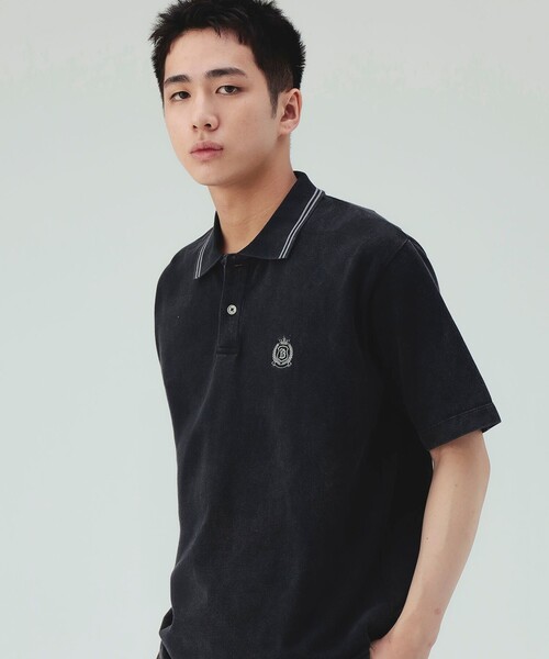 BEAMS HEART(ビームスハート)の「フェード エンブレム ポロシャツ(ポロシャツ・メンズ・ブラック/ブラウン・SMALL/MEDIUM/LARGE)」の8枚目の写真