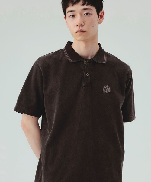 BEAMS HEART(ビームスハート)の「フェード エンブレム ポロシャツ(ポロシャツ・メンズ・ブラック/ブラウン・SMALL/MEDIUM/LARGE)」の2枚目の写真