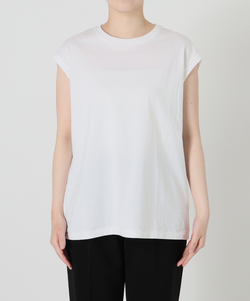 VERMEIL par iena(ヴェルメイユパーイエナ)の「ディオラマ クルーネック フレンチ Tシャツ(Tシャツ/カットソー・レディース・ブラック/ホワイト・FREE)」の21枚目の写真