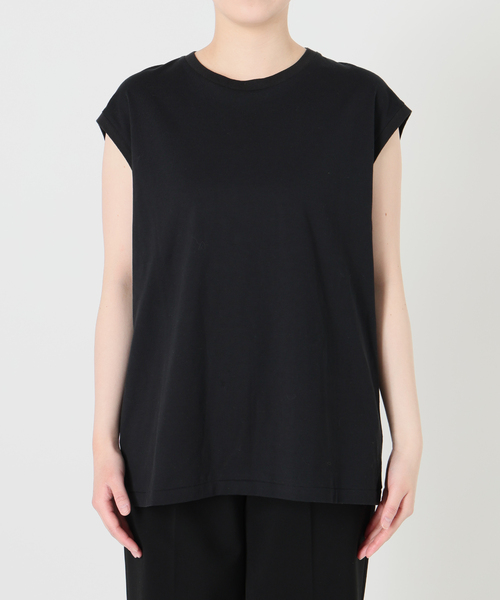 VERMEIL par iena(ヴェルメイユパーイエナ)の「ディオラマ クルーネック フレンチ Tシャツ(Tシャツ/カットソー・レディース・ブラック/ホワイト・FREE)」の12枚目の写真