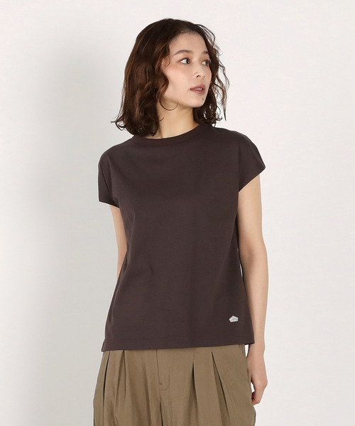 LOGEMENT DE CLAIRE(ロジュモンドクレール)の「フレンチスリーブTシャツ(Tシャツ/カットソー・レディース・ブルー系その他/オフホワイト/ライトピンク/ダークブラウン・FREE)」の3枚目の写真