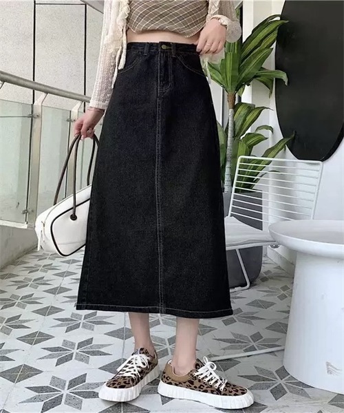 FREE STYLISTS(フリー スタイリスト)の「バックスリットロングデニムスカート(デニムスカート・レディース・ライトブルー/ブラック/ブルー・S/M/L/2XL/4XL/5XL/3XL/XL)」の10枚目の写真
