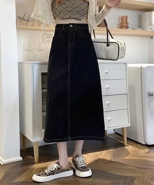 FREE STYLISTS(フリー スタイリスト)の「バックスリットロングデニムスカート(デニムスカート・レディース・ライトブルー/ブラック/ブルー・S/M/L/2XL/4XL/5XL/3XL/XL)」の9枚目の写真