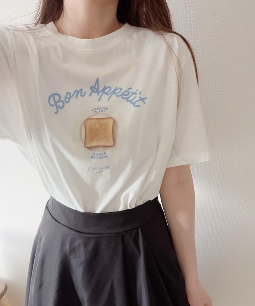 Nana（ナナ）の「トーストイラストプリントTシャツ（Tシャツ/カットソー・レディース・ホワイト・FREE）」の20枚目の写真