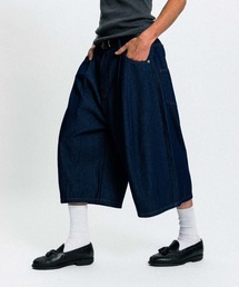 Elanque（エランク）の「wide denim shorts / ワイドデニムハーフパンツ（デニムパンツ）」