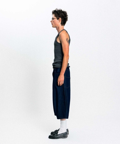 Elanque(エランク)の「wide denim shorts / ワイドデニムハーフパンツ(デニムパンツ・メンズ・インディゴブルー/ブルー・MEDIUM/LARGE)」の14枚目の写真