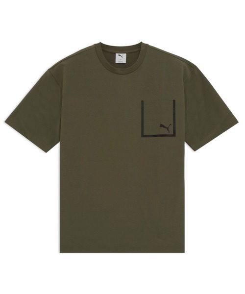 PUMA(プーマ)の「PUMA プーマ メンズ ESS エレベーテッド ウーブン ライク 半袖 Tシャツ(Tシャツ/カットソー・メンズ・ブラック/オレンジ系その他/グリーン系その他・XX-LARGE/X-LARGE/LARGE/MEDIUM/SMALL)」の3枚目の写真