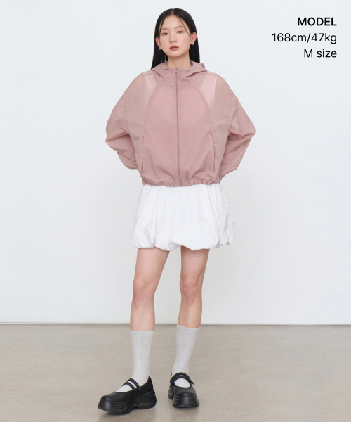 MUSINSA STANDARD WOMAN（ムシンサスタンダードウーマン）の「ウィメンズシアーフードパーカージャケット[ローズウォーター]（ナイロンジャケット・レディース・その他・SMALL/MEDIUM/LARGE）」の11枚目の写真