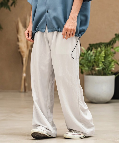 CAMBIO(カンビオ)の「mp14972- Drape Wide Straight Pants ワイドストレートパンツ(S68726cmb)(その他パンツ・メンズ・ネイビー/キナリ/スモーク/ブラック・L/M/S)」の5枚目の写真