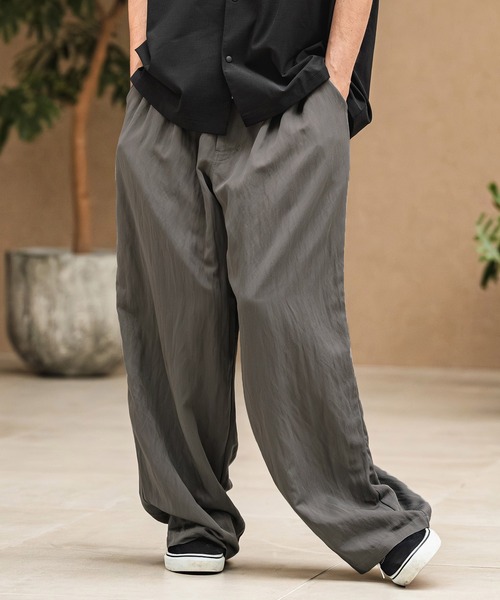 CAMBIO(カンビオ)の「mp14972- Drape Wide Straight Pants ワイドストレートパンツ(S68726cmb)(その他パンツ・メンズ・ネイビー/キナリ/スモーク/ブラック・L/M/S)」の11枚目の写真