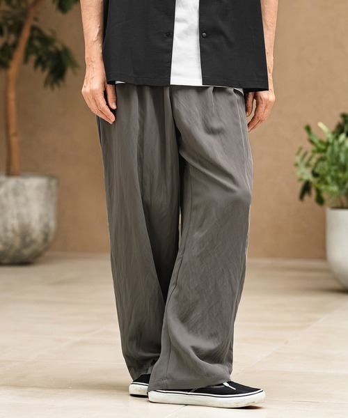 CAMBIO(カンビオ)の「mp14972- Drape Wide Straight Pants ワイドストレートパンツ(S68726cmb)(その他パンツ・メンズ・ネイビー/キナリ/スモーク/ブラック・L/M/S)」の13枚目の写真