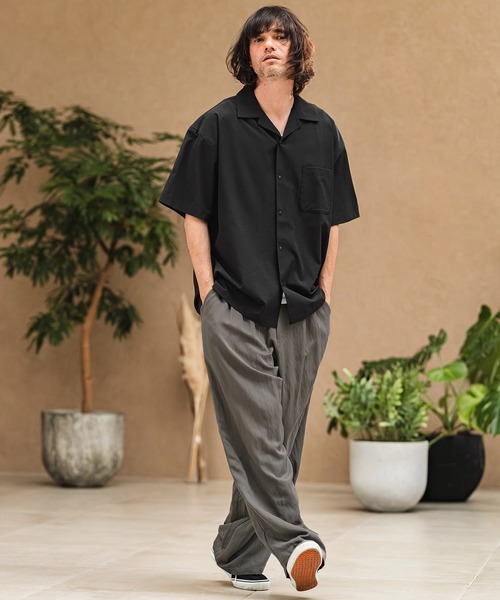 CAMBIO(カンビオ)の「mp14972- Drape Wide Straight Pants ワイドストレートパンツ(S68726cmb)(その他パンツ・メンズ・ネイビー/キナリ/スモーク/ブラック・L/M/S)」の15枚目の写真